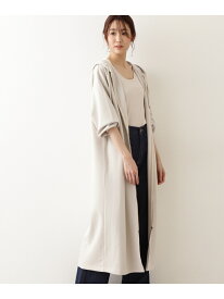 TRストレッチダンボールニット NATURAL BEAUTY BASIC ナチュラルビューティベーシック コート/ジャケット コート/ジャケットその他 ホワイト グレー ブラウン【送料無料】[Rakuten Fashion]