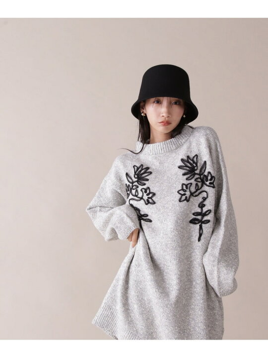 楽天市場】【SALE／10%OFF】フラワー刺繍ミニニットワンピース NATURAL 