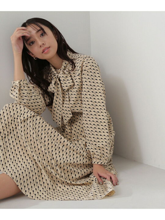 楽天市場】【SALE／30%OFF】キカプリントボウタイワンピース NATURAL  