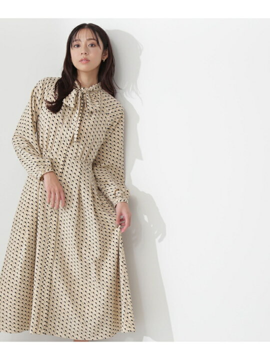 楽天市場】【SALE／30%OFF】キカプリントボウタイワンピース NATURAL  