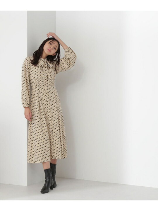 楽天市場】【SALE／30%OFF】キカプリントボウタイワンピース NATURAL  