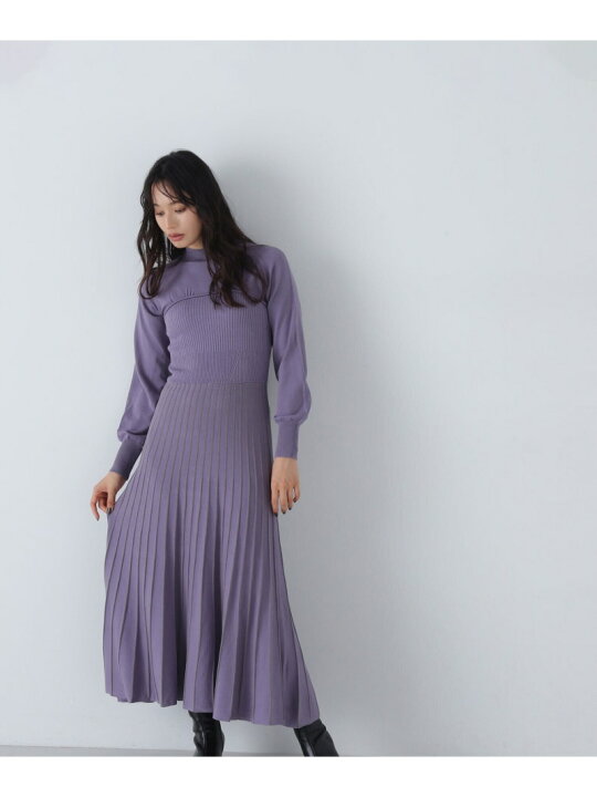 楽天市場】【SALE／60%OFF】ビスチェ切替バイカラーニットワンピース 