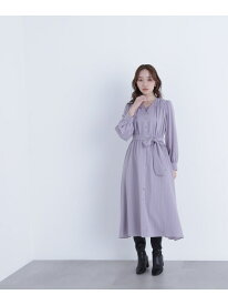 【SALE／30%OFF】ベルテッドシャドーストライプワンピース NATURAL BEAUTY BASIC ナチュラルビューティベーシック ワンピース・ドレス ワンピース パープル ブルー ネイビー【RBA_E】【送料無料】[Rakuten Fashion]