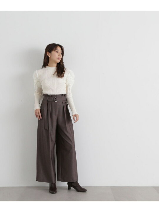 楽天市場】ベルテッドツイーディータックパンツ NATURAL BEAUTY BASIC  