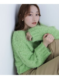 【SALE／50%OFF】2wayネックスラブヤーンニット NATURAL BEAUTY BASIC ナチュラルビューティベーシック トップス ニット ホワイト グレー グリーン【RBA_E】【送料無料】[Rakuten Fashion]