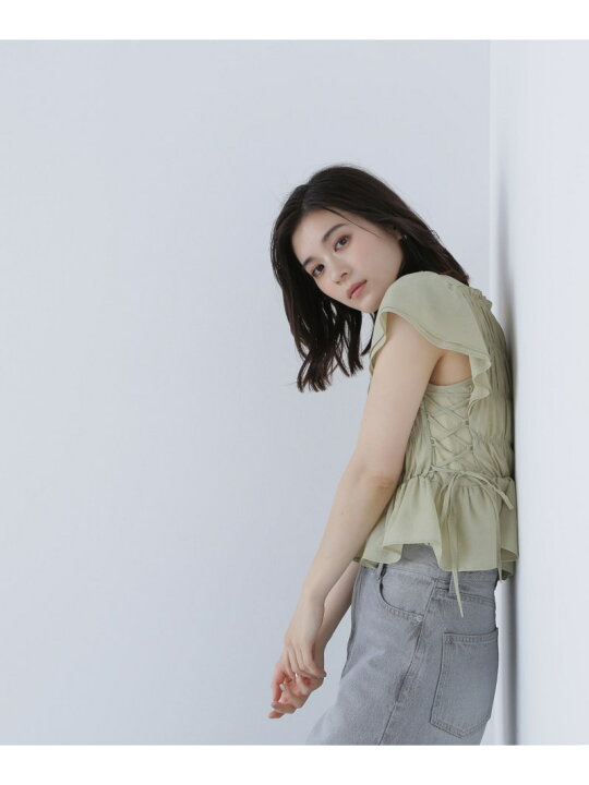 楽天市場】レースアップシャーリングブラウス NATURAL BEAUTY BASIC 