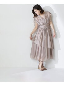 【SALE／30%OFF】Vネックティアードワンピース NATURAL BEAUTY BASIC ナチュラルビューティベーシック ワンピース・ドレス ワンピース ベージュ ピンク ブラック【RBA_E】【送料無料】[Rakuten Fashion]