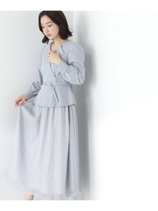 楽天市場】【SALE／50%OFF】ラペル付ペプラムドッキングワンピース  