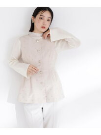 ドットペプラムジレ NATURAL BEAUTY BASIC ナチュラルビューティベーシック ジャケット・アウター ブルゾン・ジャンパー ブラック ベージュ【先行予約】*【送料無料】[Rakuten Fashion]