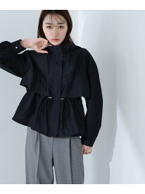 【SALE／50%OFF】フーディードロストブルゾン NATURAL BEAUTY BASIC ナチュラルビューティベーシック ジャケット・アウター ブルゾン・ジャンパー ブラック ベージュ ホワイト【RBA_E】【送料無料】[Rakuten Fashion]