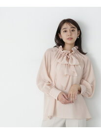 シアーボウタイブラウス 24SS NATURAL BEAUTY BASIC ナチュラルビューティベーシック トップス シャツ・ブラウス オレンジ ブラック ホワイト【送料無料】[Rakuten Fashion]