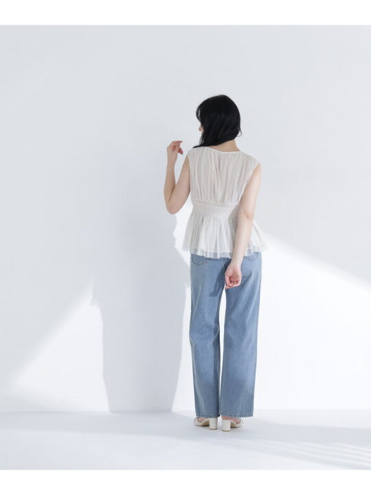 楽天市場】チュールシャーリングブラウス NATURAL BEAUTY BASIC 