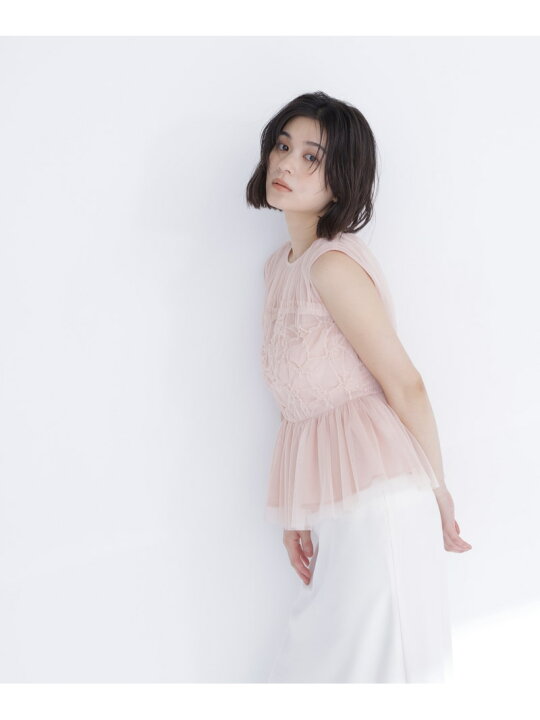楽天市場】チュールシャーリングブラウス NATURAL BEAUTY BASIC 