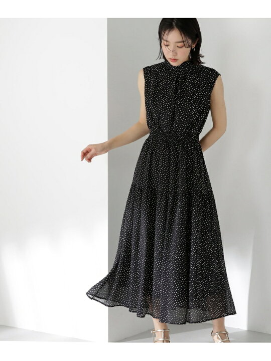 楽天市場】【SALE／10%OFF】ドット柄ハイネック楊柳ワンピース NATURAL 