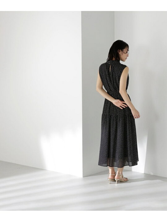 楽天市場】【SALE／10%OFF】ドット柄ハイネック楊柳ワンピース NATURAL 