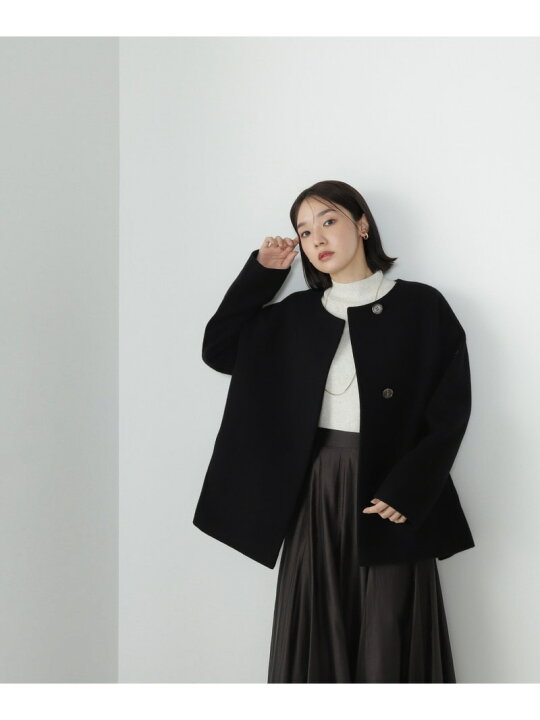 楽天市場】カシミヤブレンドハーフコート NATURAL BEAUTY BASIC 