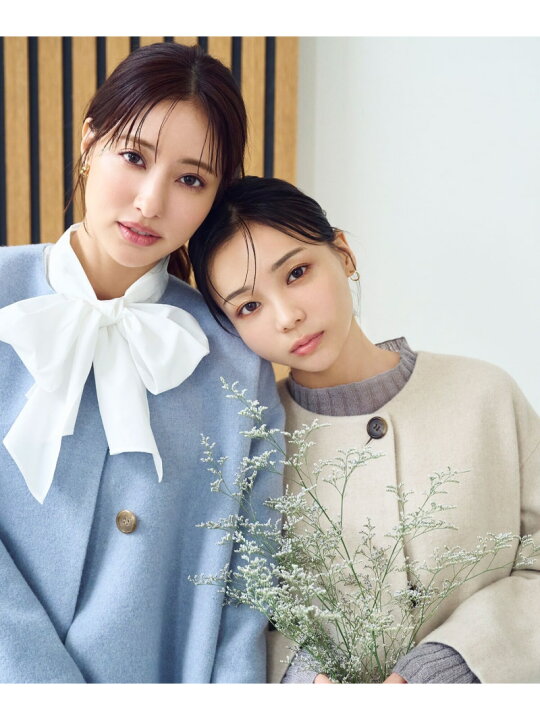 楽天市場】カシミヤブレンドハーフコート NATURAL BEAUTY BASIC 