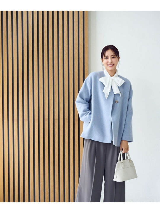 楽天市場】カシミヤブレンドハーフコート NATURAL BEAUTY BASIC 
