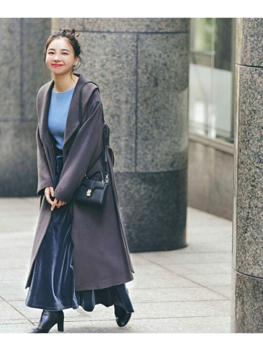 楽天市場】ショールカラーベルテッドコート NATURAL BEAUTY BASIC 