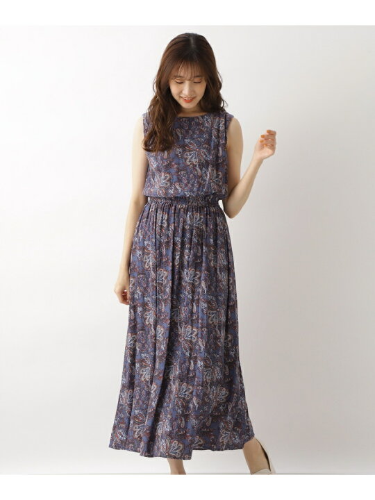 楽天市場】【SALE／40%OFF】ペイズリープリントノースリワンピース 