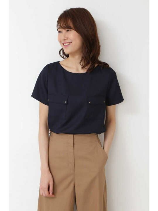 楽天市場】【SALE／60%OFF】[洗える]リネンライクポケットブラウス 