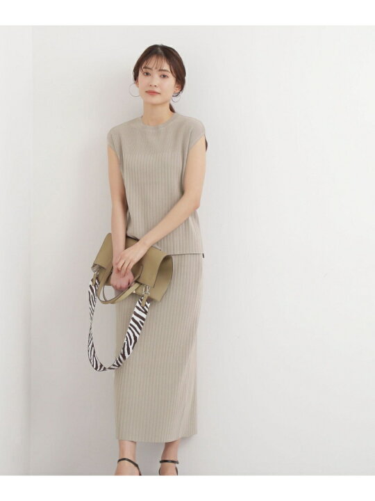 楽天市場】【SALE／50%OFF】プリーツニットトップス&スカート NATURAL 