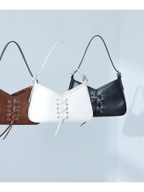 【SALE／30%OFF】レースアップセミショルダーバッグ NATURAL BEAUTY BASIC ナチュラルビューティベーシック バッグ ショルダーバッグ ブラウン ホワイト ブラック【RBA_E】【送料無料】[Rakuten Fashion]