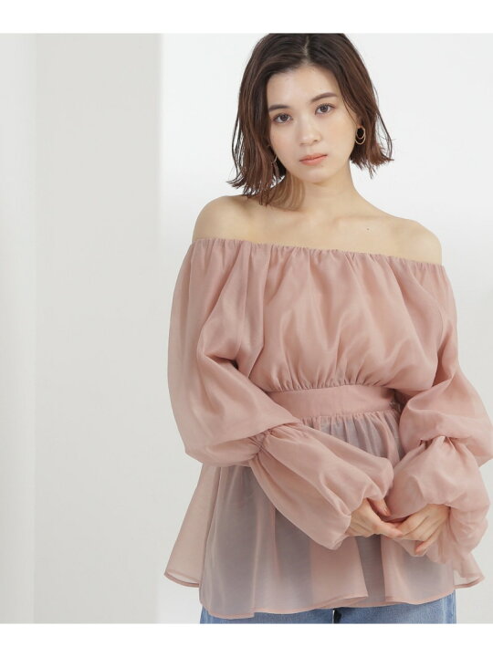 楽天市場】シアーギャザーペプラムブラウス 24SS NATURAL BEAUTY BASIC 