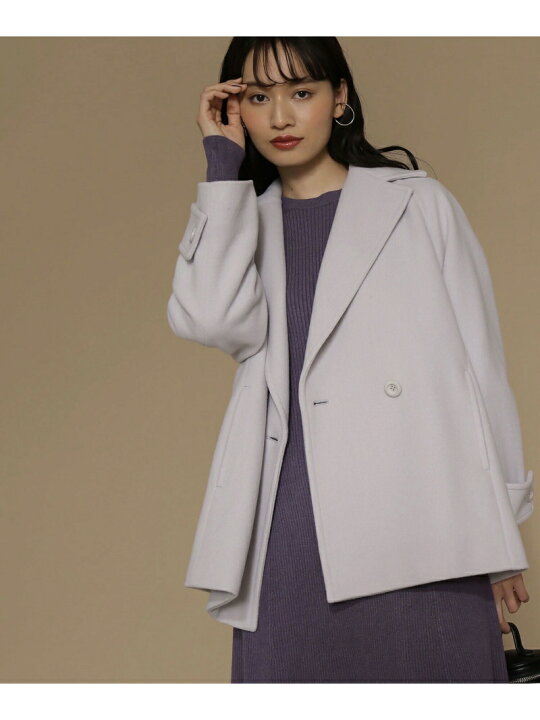 楽天市場】ダブルブレストハーフコート NATURAL BEAUTY BASIC  