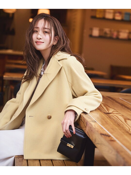 楽天市場】ダブルブレストハーフコート NATURAL BEAUTY BASIC 