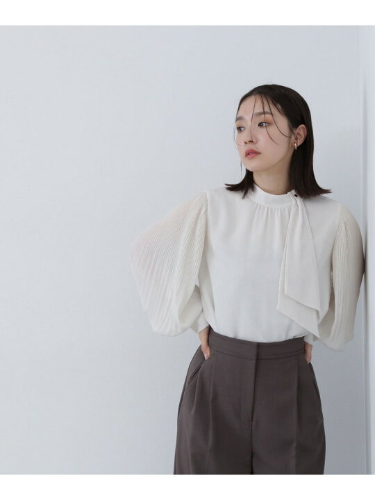 楽天市場】ボウタイ楊柳ブラウス NATURAL BEAUTY BASIC ナチュラル 