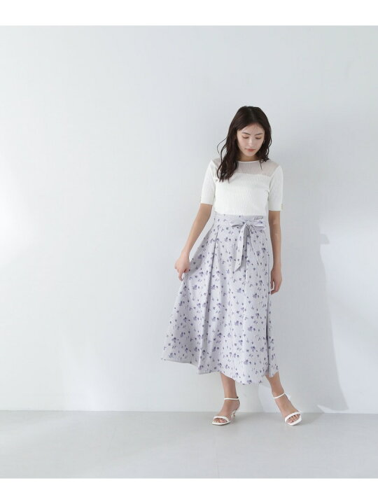 楽天市場】【SALE／50%OFF】ベルテッドフラワープリントスカート  