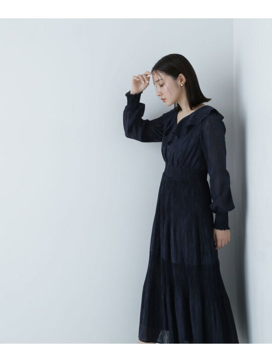 楽天市場】【SALE／30%OFF】ラッフルネックプリーツワンピース 24AW  