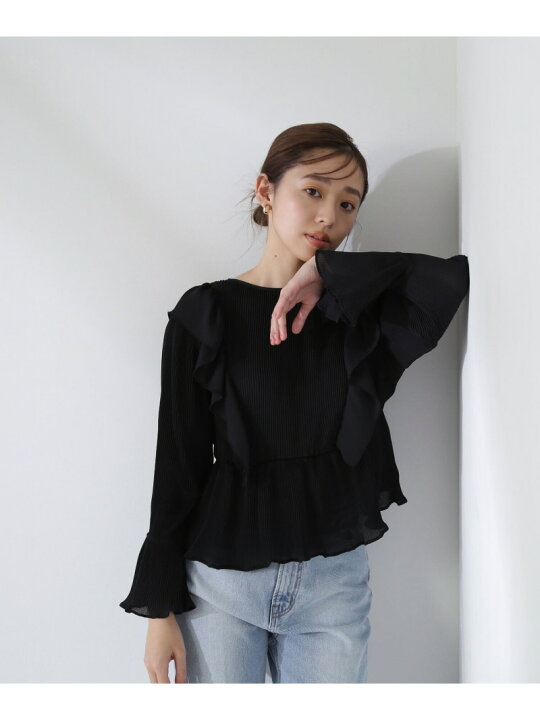 楽天市場】プリーツフリルブラウス NATURAL BEAUTY BASIC ナチュラル 