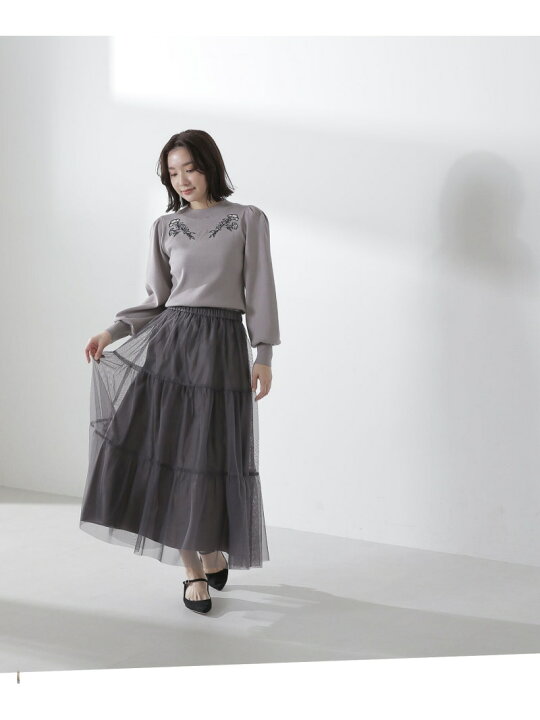 楽天市場】チュールティアードスカート NATURAL BEAUTY BASIC  