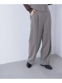 コンパクトベスト セットアップ ワイドストレートパンツ NATURAL BEAUTY BASIC ナチュラルビューティベーシック パンツ その他のパンツ グレー ベージュ【先行予約】*【送料無料】[Rakuten Fashion]