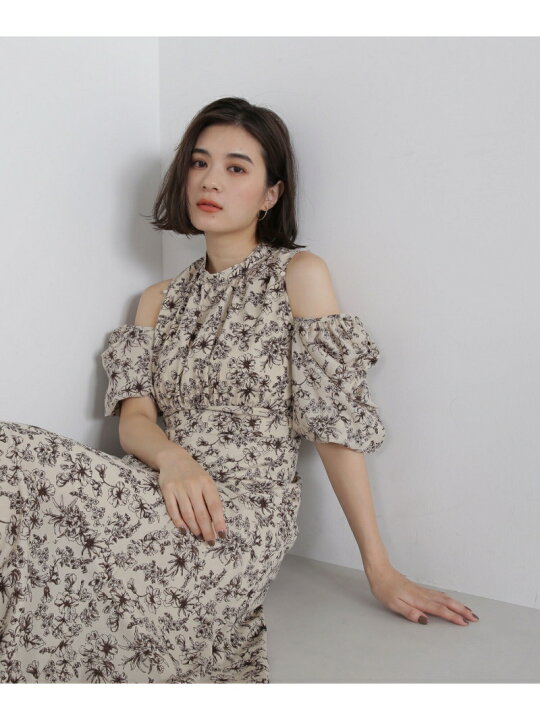 楽天市場】2Wayショルダーフラワープリントワンピース NATURAL BEAUTY  
