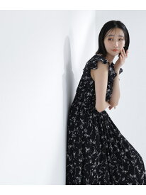 【SALE／30%OFF】フラワープリントフリルワンピース NATURAL BEAUTY BASIC ナチュラルビューティベーシック ワンピース・ドレス ワンピース ブルー【RBA_E】【送料無料】[Rakuten Fashion]