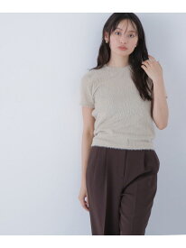 【SALE／50%OFF】フェザータッチTシャツ NATURAL BEAUTY BASIC ナチュラルビューティベーシック トップス カットソー・Tシャツ ホワイト ブルー ベージュ【RBA_E】[Rakuten Fashion]