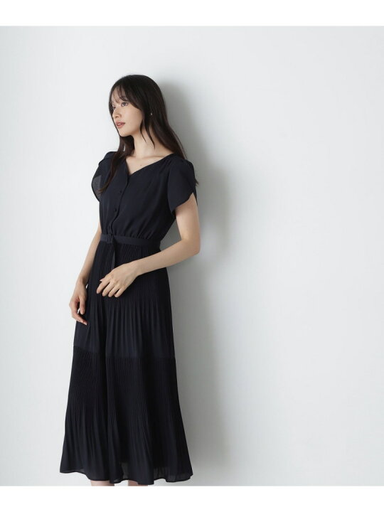 楽天市場】【SALE／50%OFF】チューリップスリーブプリーツワンピース 