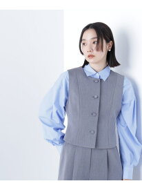 【SALE／30%OFF】コンパクトベストセットアップ NATURAL BEAUTY BASIC ナチュラルビューティベーシック ジャケット・アウター ブルゾン・ジャンパー グレー ベージュ【RBA_E】【送料無料】[Rakuten Fashion]