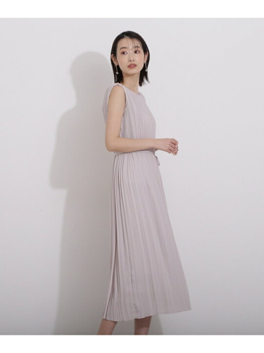 楽天市場】【SALE／10%OFF】プリーツノースリーブワンピース NATURAL  