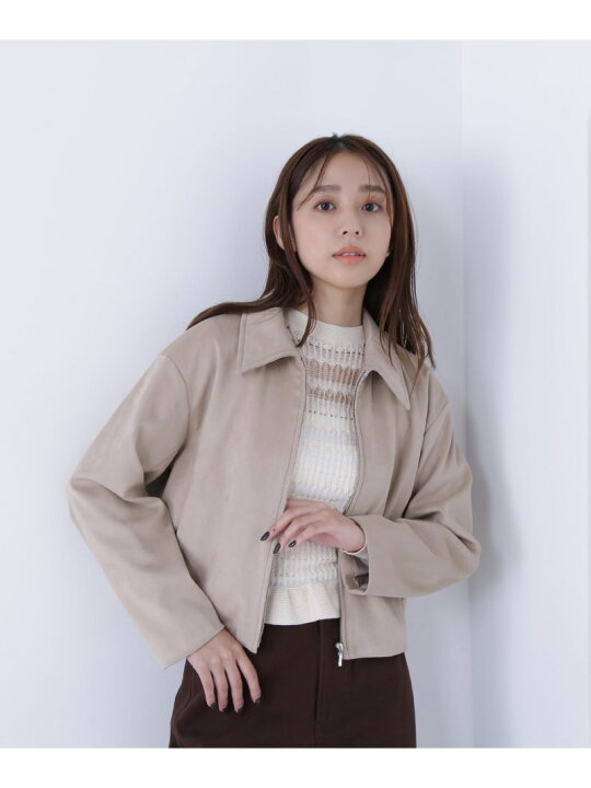 楽天市場】【SALE／50%OFF】ステンカラーフェイクスエードブルゾン 