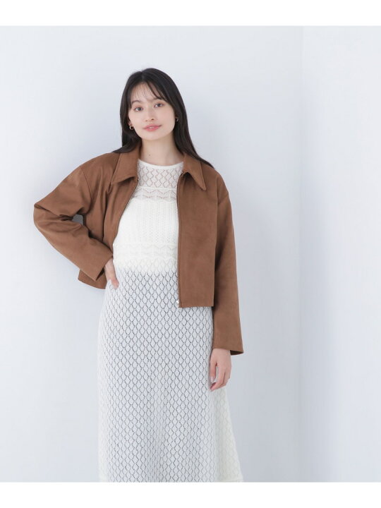 楽天市場】【SALE／50%OFF】ステンカラーフェイクスエードブルゾン 