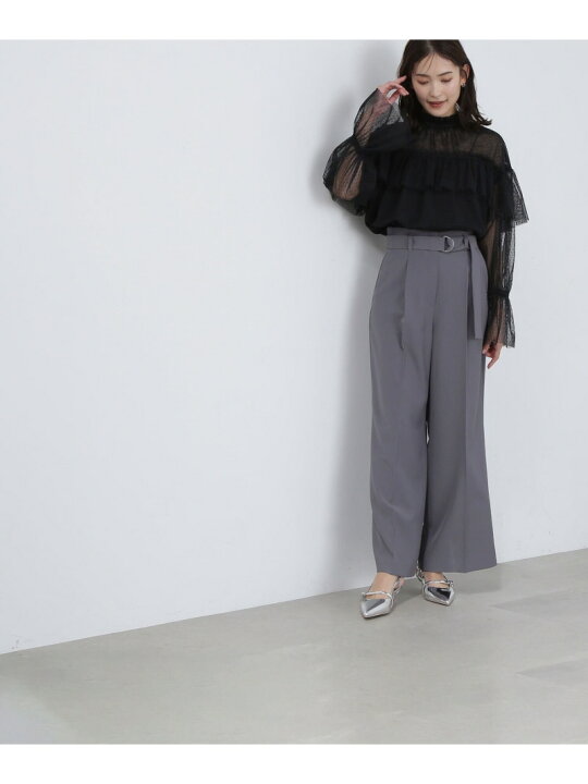 楽天市場】【SALE／60%OFF】チュールドットフリルブラウス NATURAL 