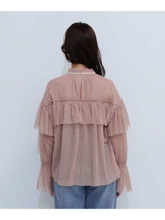 楽天市場】【SALE／60%OFF】チュールドットフリルブラウス NATURAL 