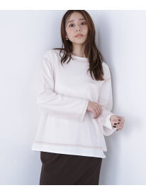 【SALE／50%OFF】シアーレイヤードカットソー NATURAL BEAUTY BASIC ナチュラルビューティベーシック トップス カットソー・Tシャツ ホワイト ブラック【RBA_E】【送料無料】[Rakuten Fashion]