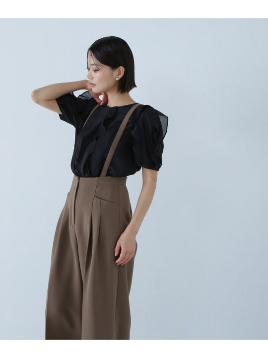 楽天市場】【SALE／10%OFF】シアーフリルラインブラウス NATURAL 