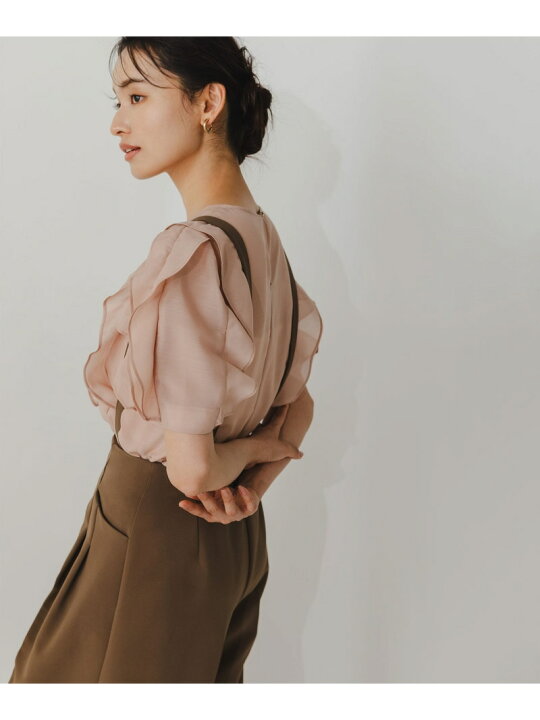 楽天市場】【SALE／10%OFF】シアーフリルラインブラウス NATURAL 