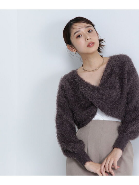 楽天市場】シャギークロップドツイストニット 24AW NATURAL BEAUTY 